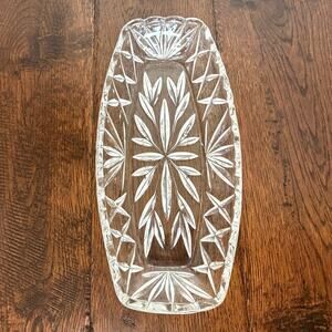 Vintage Hazel-Atlas Clear Glass Celery Dish –Serving Piece or Vanity Tray
